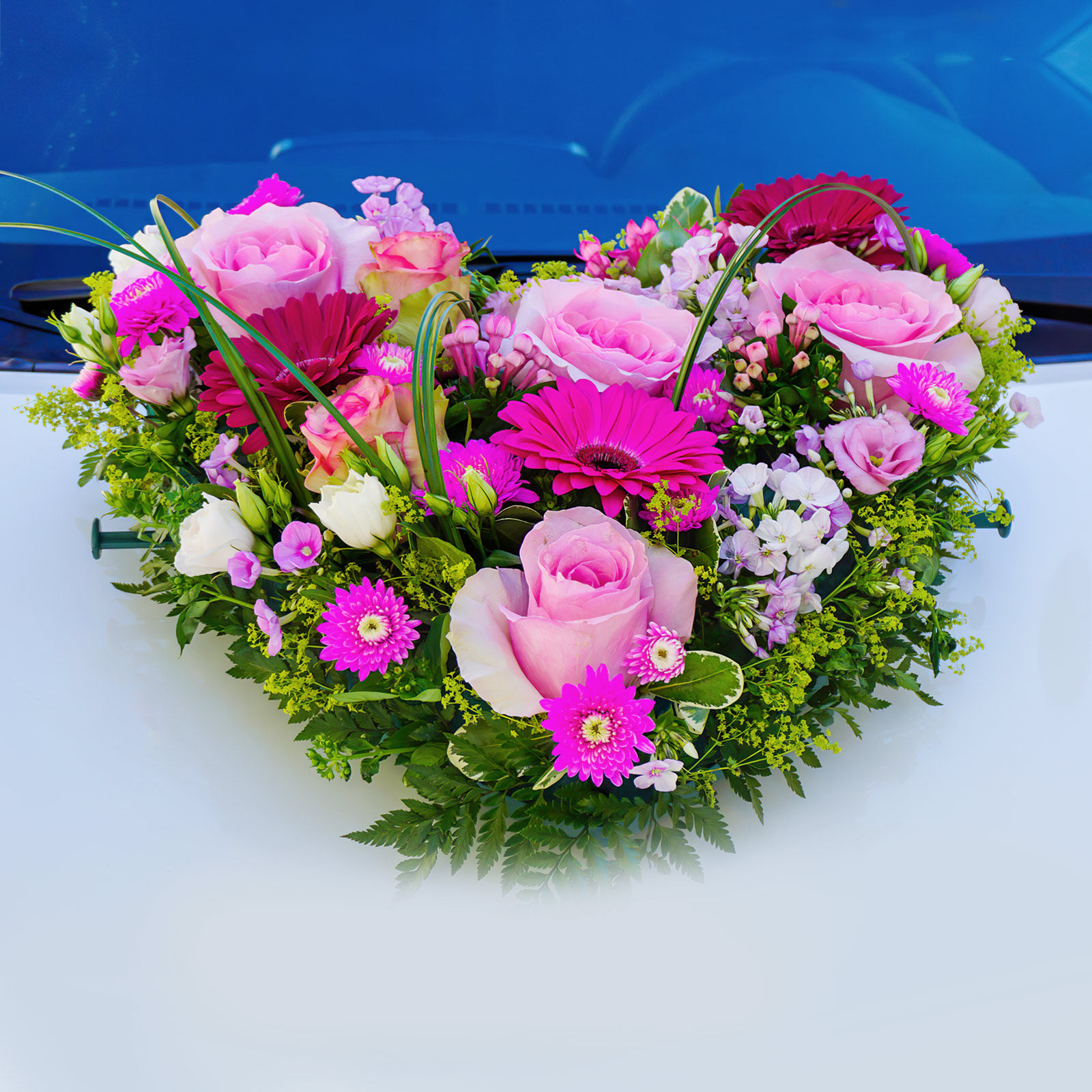 Wedding Supply Decor - ถาดโฟมดอกไม้ 2 ชิ้น พร้อมฐานพลาสติกและจุกสุญญากาศ สำหรับตกแต่งรถแต่งงาน จัดดอกไม้