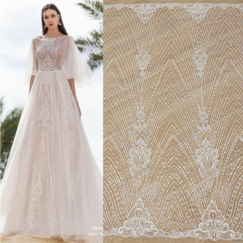 Wedding Dress Supply - ผ้าม่านประตูทำมือลายลูกไม้ปักเลื่อมตาข่ายแบบใหม่ อุปกรณ์ตกแต่งชุดแต่งงาน อุปกรณ์ตกแต่งเสื้อผ้า