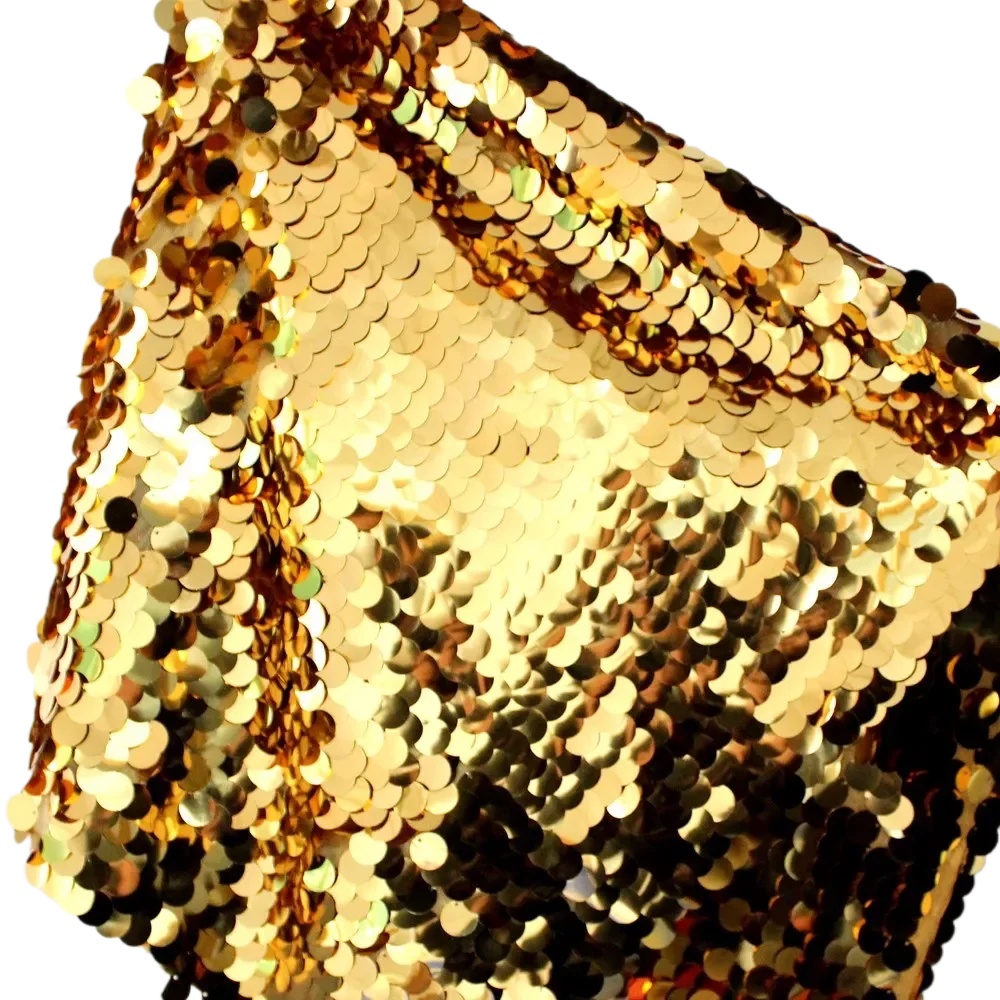 Table Runner Sequin - ผ้าลูกไม้ปักเลื่อมขนาด 1 หลา เลื่อมใหญ่สำหรับชุดเดรส ผ้าปักเลื่อมสำหรับปูโต๊ะ กว้าง