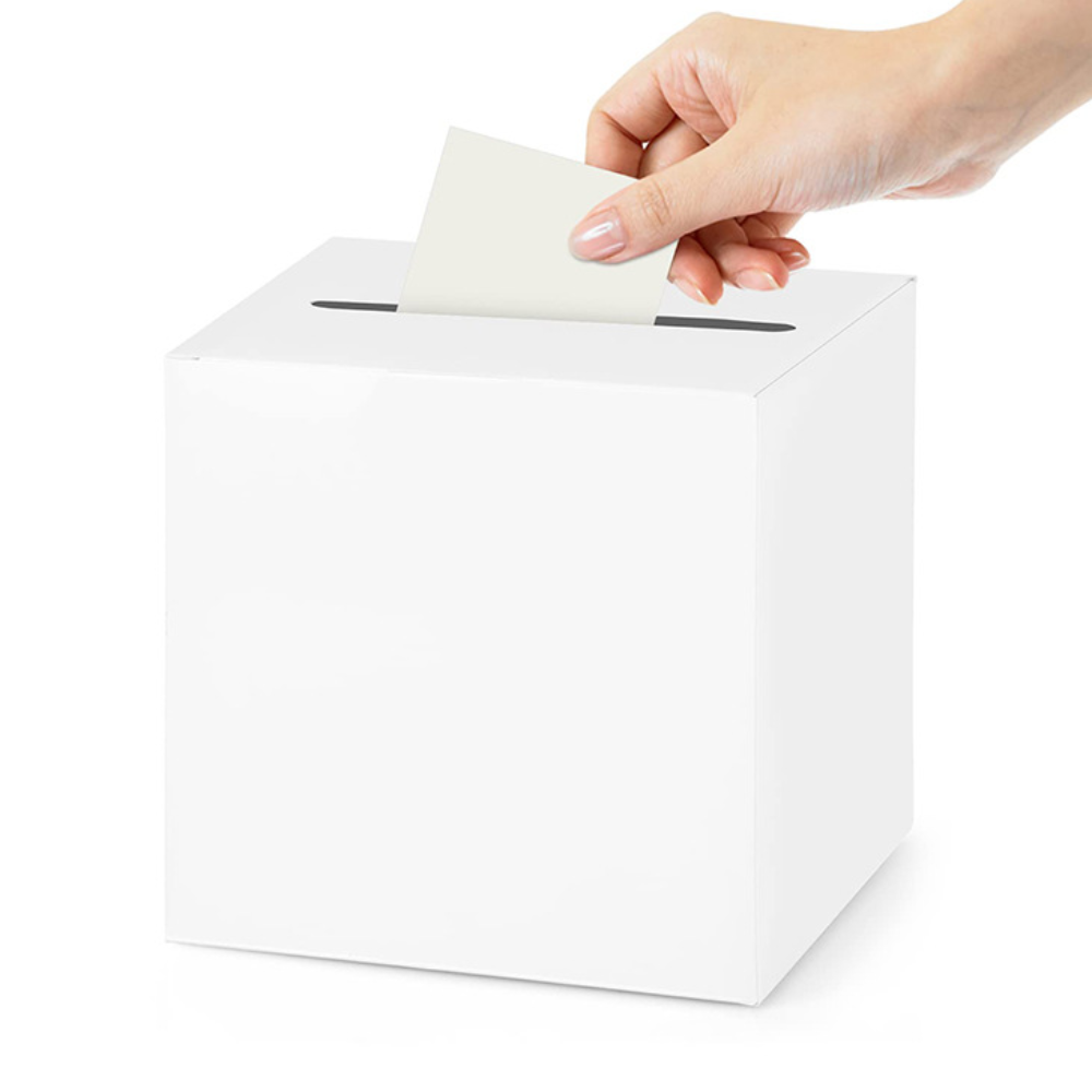 Wedding Card Box - กล่องเก็บของ สีขาว สีดำ กล่องใส่การ์ดงานแต่งงาน กล่องกระดาษแข็ง กล่องใส่การ์ดโหวต