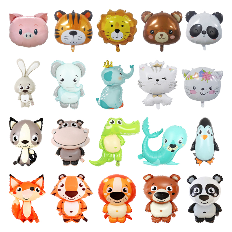 Wedding Zoo - ลูกโป่งฟอยล์รูปสัตว์แบบ Q-version สิงโต เสือ หมี สุนัขจิ้งจอก