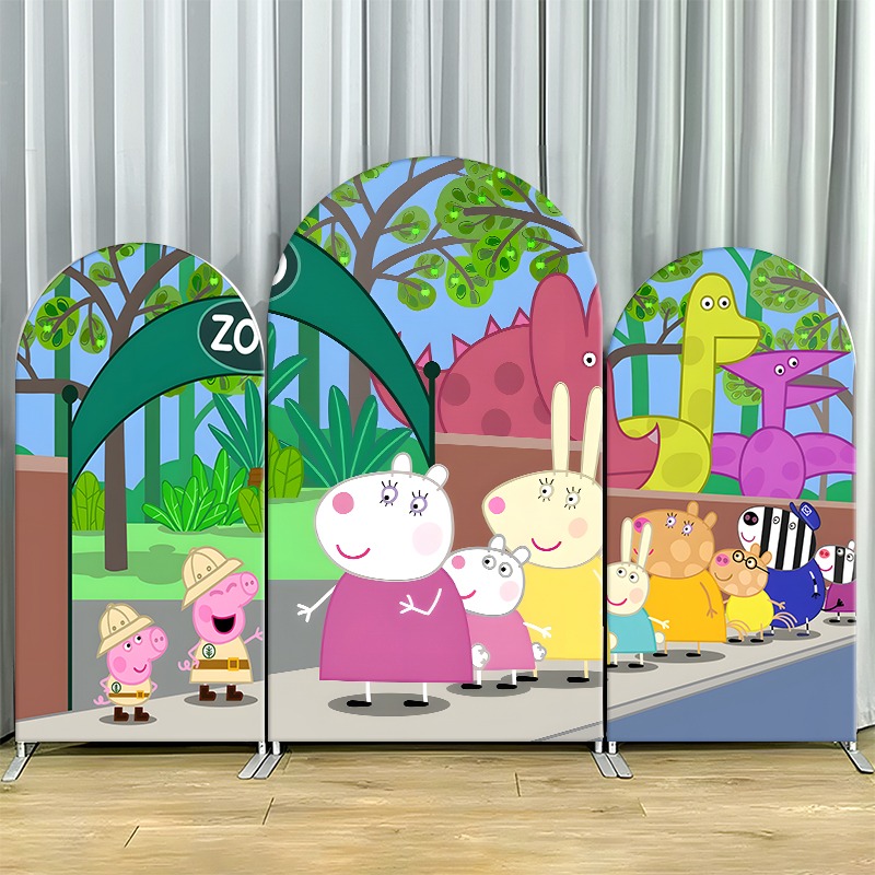 Wedding Zoo - ฉากหลังแบบแบน 2 มิติ ผ้าไม่ยืด 1 ชั้น