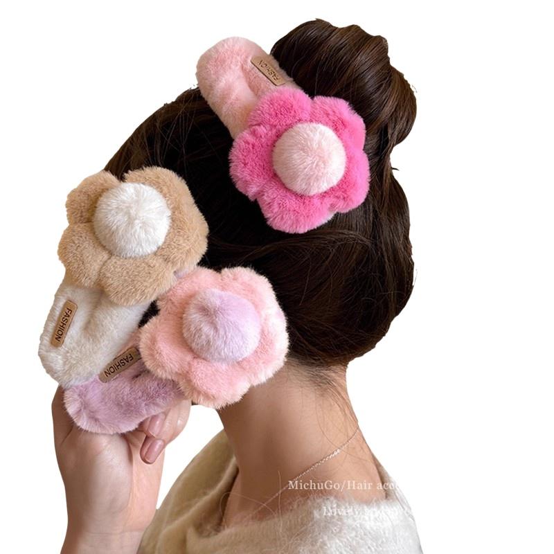 Wedding Solution - กิ๊บติดผมรูปดอกไม้สำหรับเด็กผู้หญิง น่ารัก แก้ปัญหาผมชี้ฟู เครื่องประดับผมนุ่มนวล สำหรับงานแต่งงานและคอสเพลย์