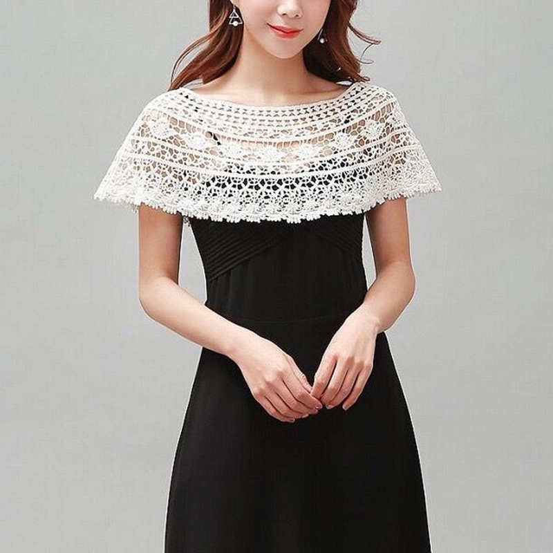 Wedding Dress Supply - ผ้าคลุมไหล่ถักสำหรับผู้หญิง ผ้าคลุมไหล่ลูกไม้สำหรับงานแต่งงาน งานเลี้ยงตอนเย็น ผ้าคลุมไหล่ลายดอกทานตะวัน ผ้าพันคอ ผ้าคลุมไหล่แบบพอนโช