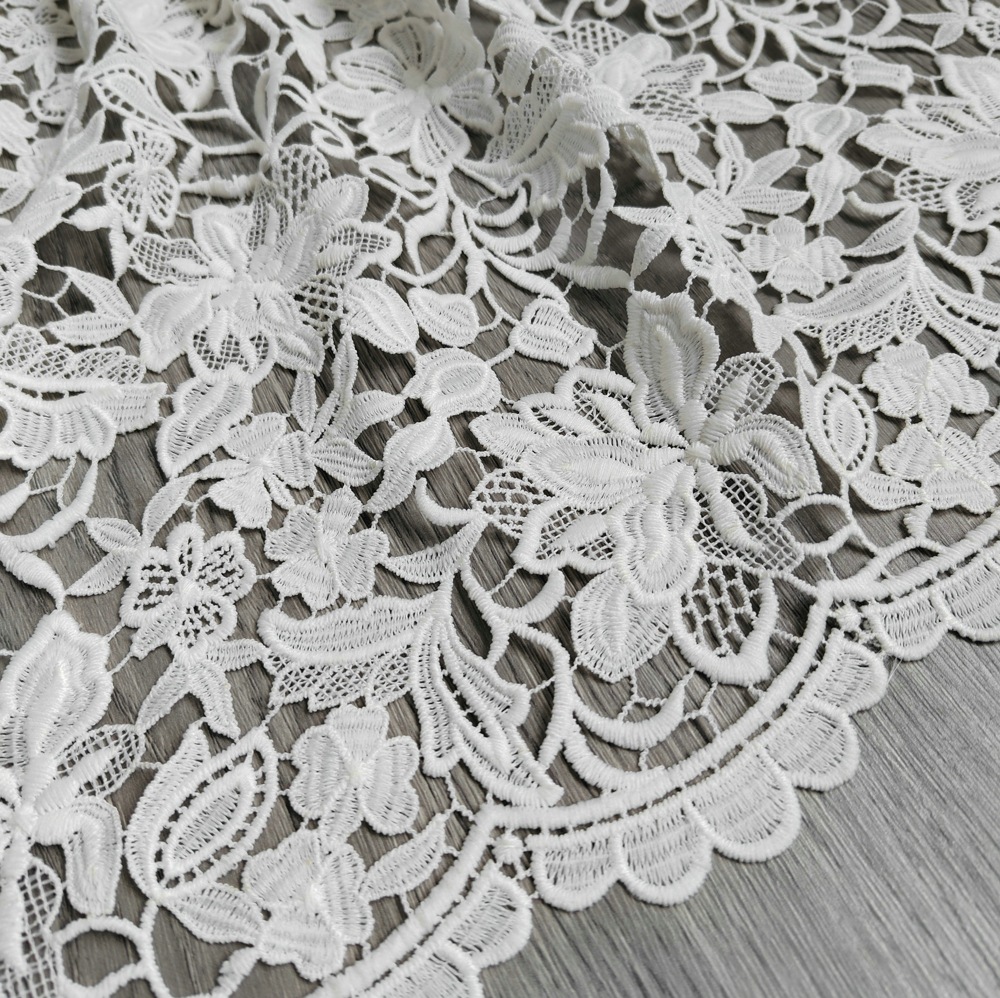 Wedding Solution - ผ้าลูกไม้กิปัวร์ปักลายคุณภาพสูง สวยงาม ละลายน้ำได้ ผลิตจากผ้าไหมนม เหมาะสำหรับงาน DIY