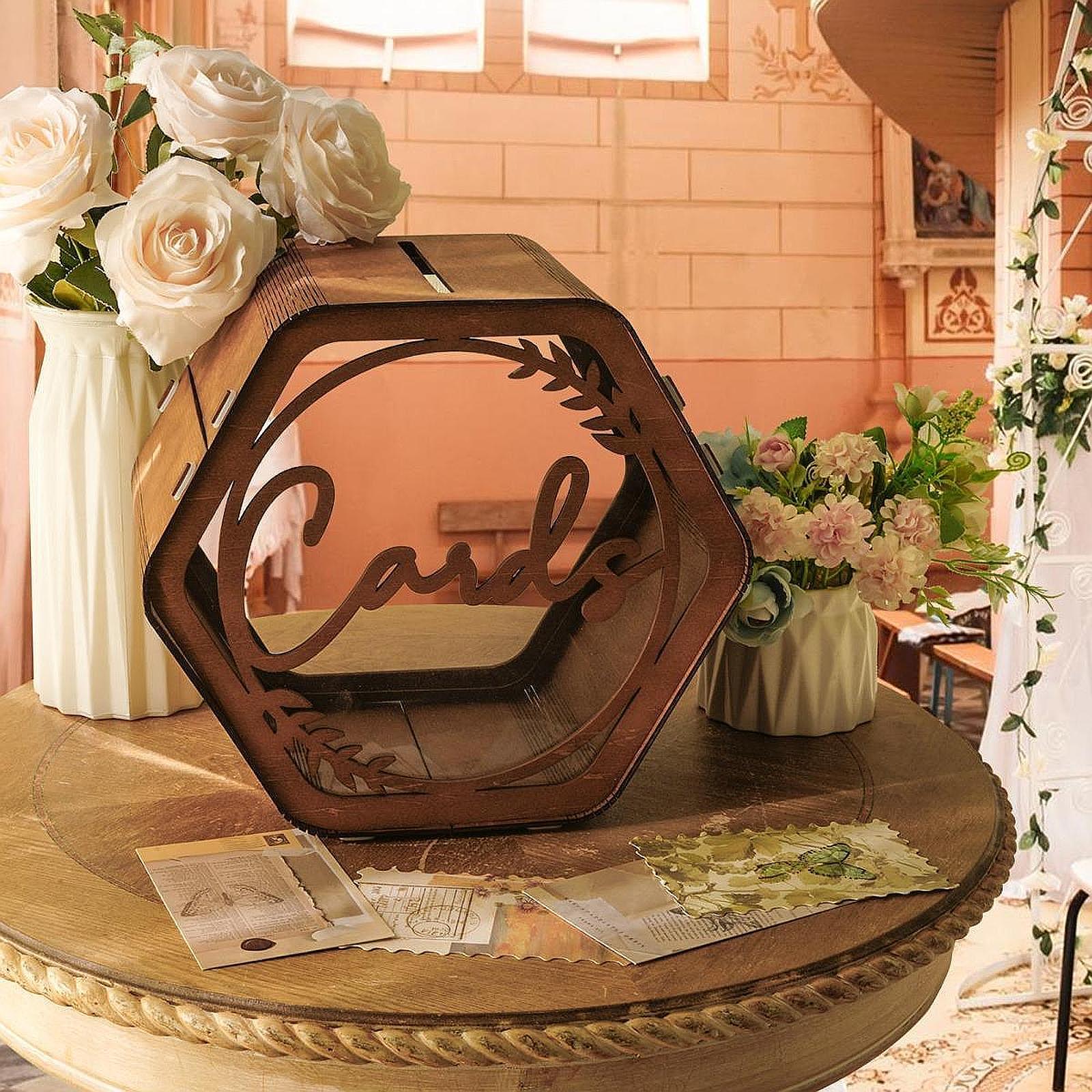 กล่องใส่การ์ดแต่งงานแบบมีช่อง  - Wedding Card Box บทวิจารณ์และราคา