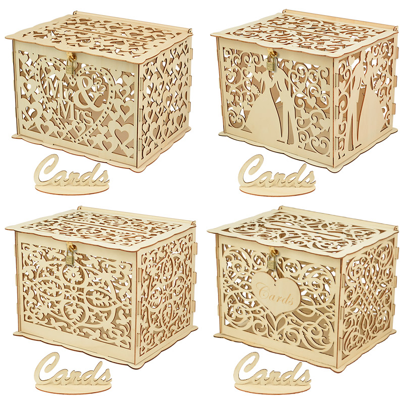 30X24X21cm DIY งานแต่งงานของขว - Wedding Card Box บทวิจารณ์และราคา