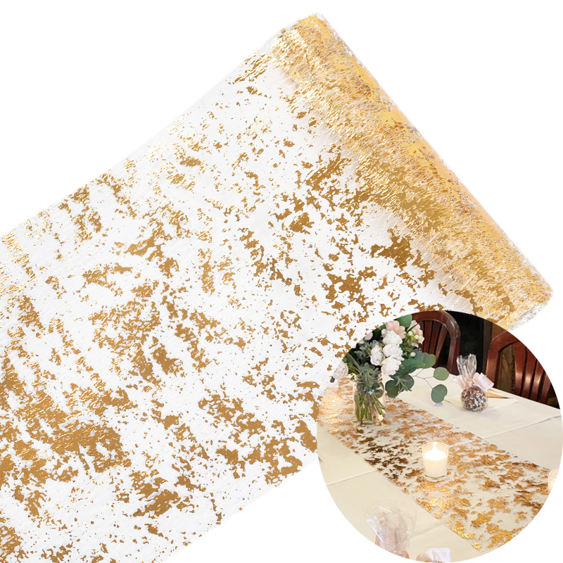 ผ้าปูโต๊ะลายตาข่ายเมทัลลิกประด - Table Runner Sequin บทวิจารณ์และราคา