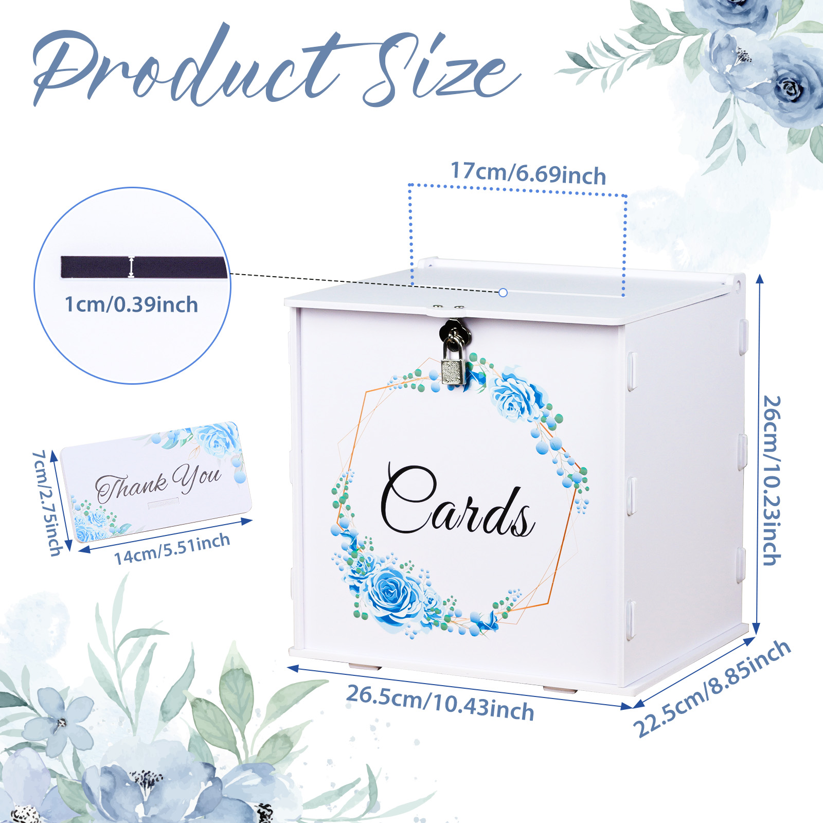 กล่องใส่การ์ดแต่งงานสีขาวพร้อม - Wedding Card Box บทวิจารณ์และราคา