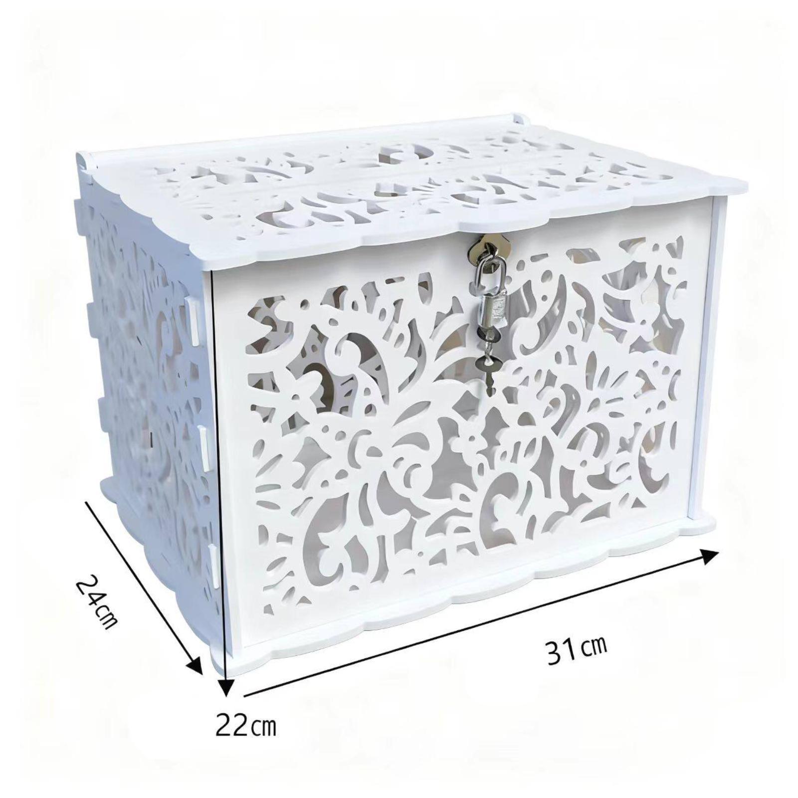 กล่องการ์ดแต่งงานสีขาวหรูหราพร - Wedding Card Box บทวิจารณ์และราคา