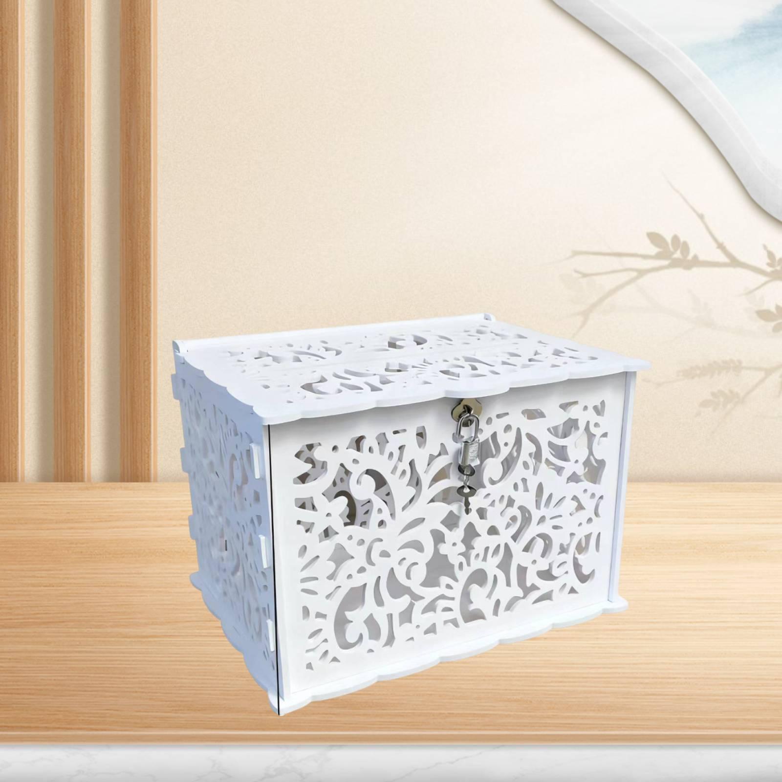 กล่องการ์ดแต่งงานสีขาวหรูหราพร - Wedding Card Box บทวิจารณ์และราคา