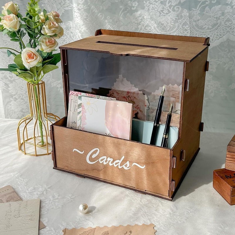 กล่องเก็บการ์ดแต่งงานไม้ DIY ส - Wedding Card Box บทวิจารณ์และราคา