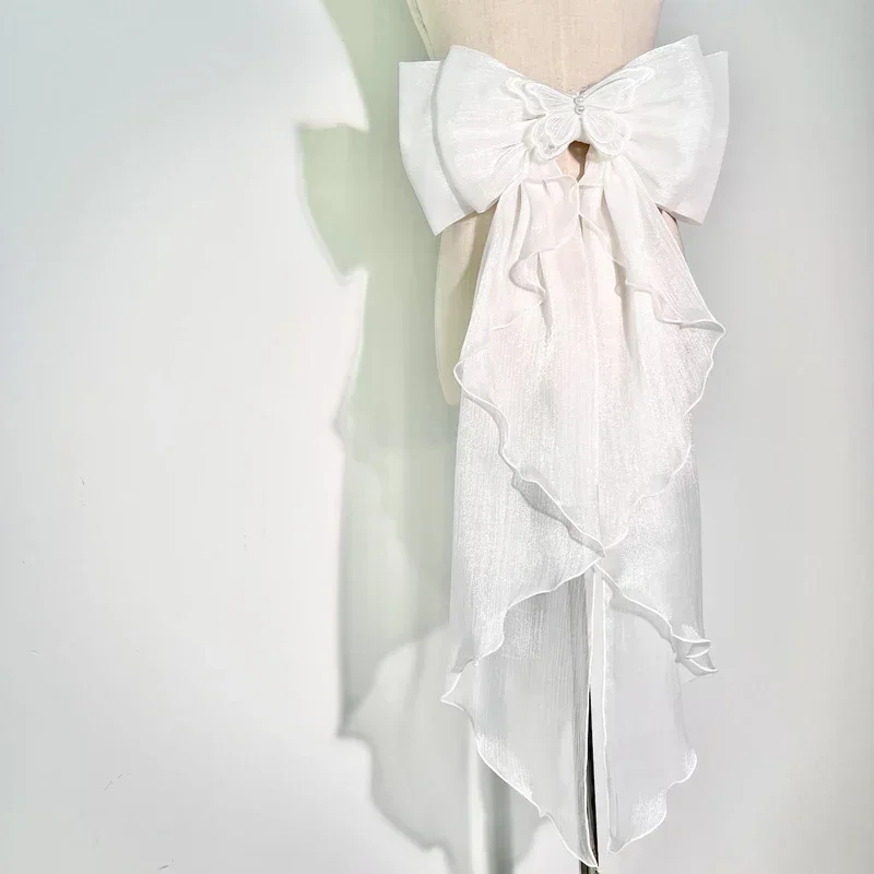 ผลกําไรในรอบโบว์เงาผ้าไหม Doub - Wedding Dress Supply บทวิจารณ์และราคา