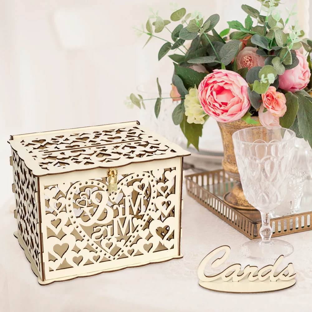 กล่องไม้ใส่การ์ดงานแต่งงานไม้อ - Wedding Card Box บทวิจารณ์และราคา