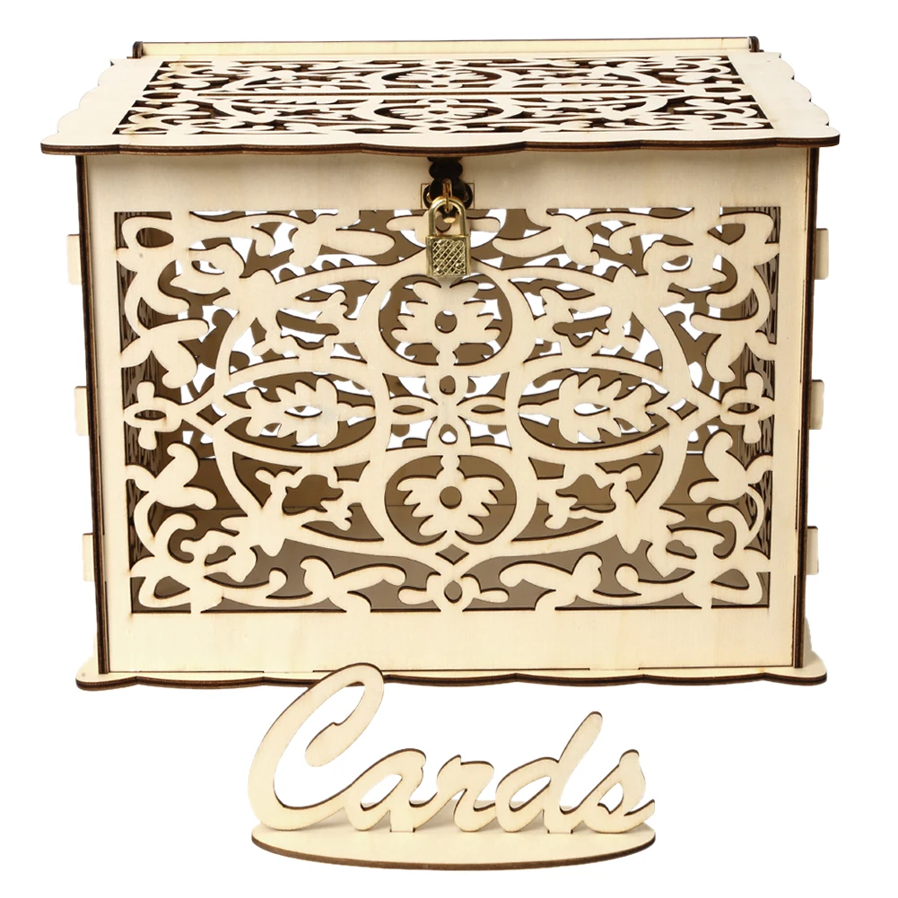 กล่องไม้ใส่การ์ดงานแต่งงานไม้อ - Wedding Card Box บทวิจารณ์และราคา