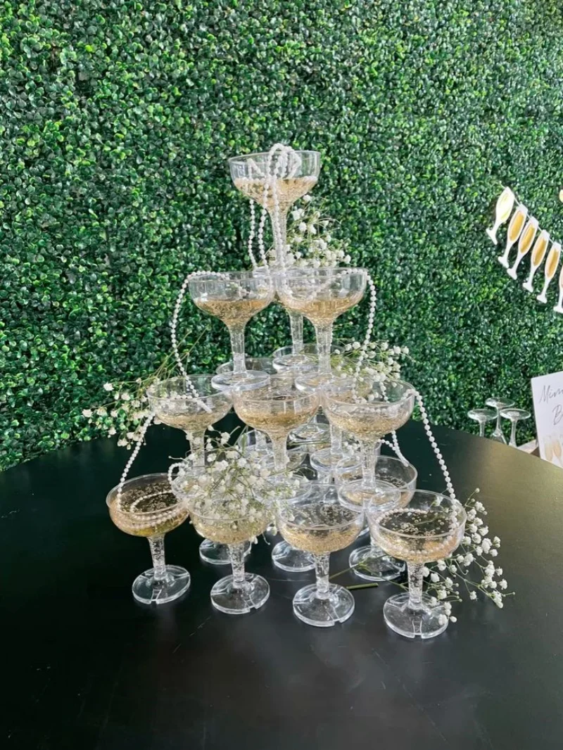 แก้วแชมเปญอะคริลิค 20-60 ชิ้น  - Champagne Tower Set บทวิจารณ์และราคา