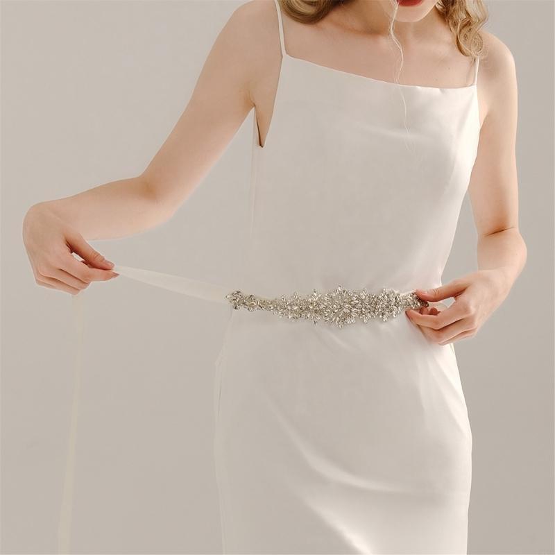 คริสตัลหรูหราสายสะพายแต่งงาน R - Bridal Sash Ribbon บทวิจารณ์และราคา