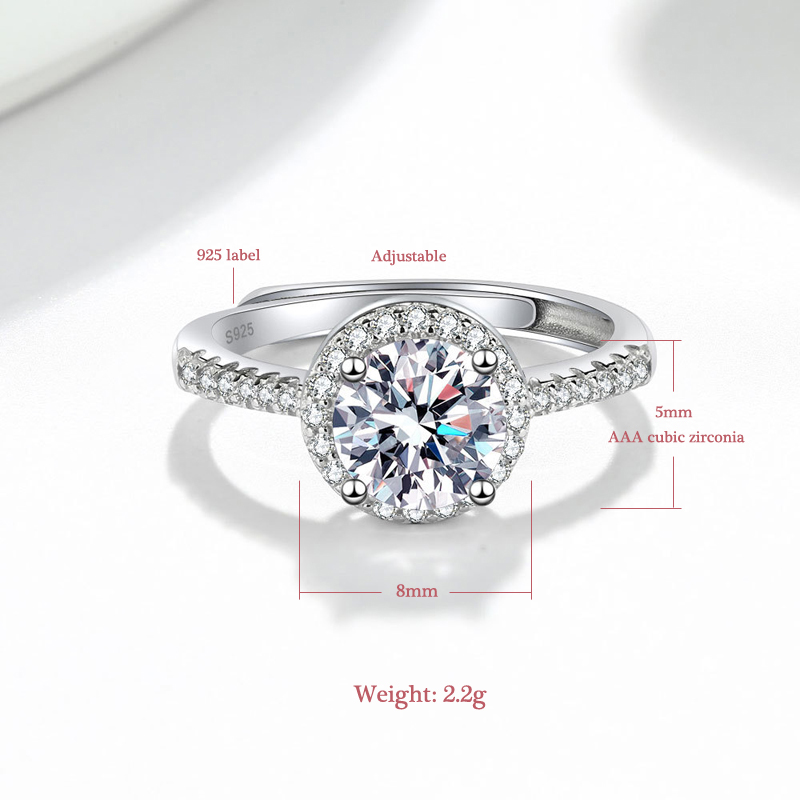 ใหม่ 925 เงินสเตอร์ลิงรอบ AAA  - Wedding Z บทวิจารณ์และราคา