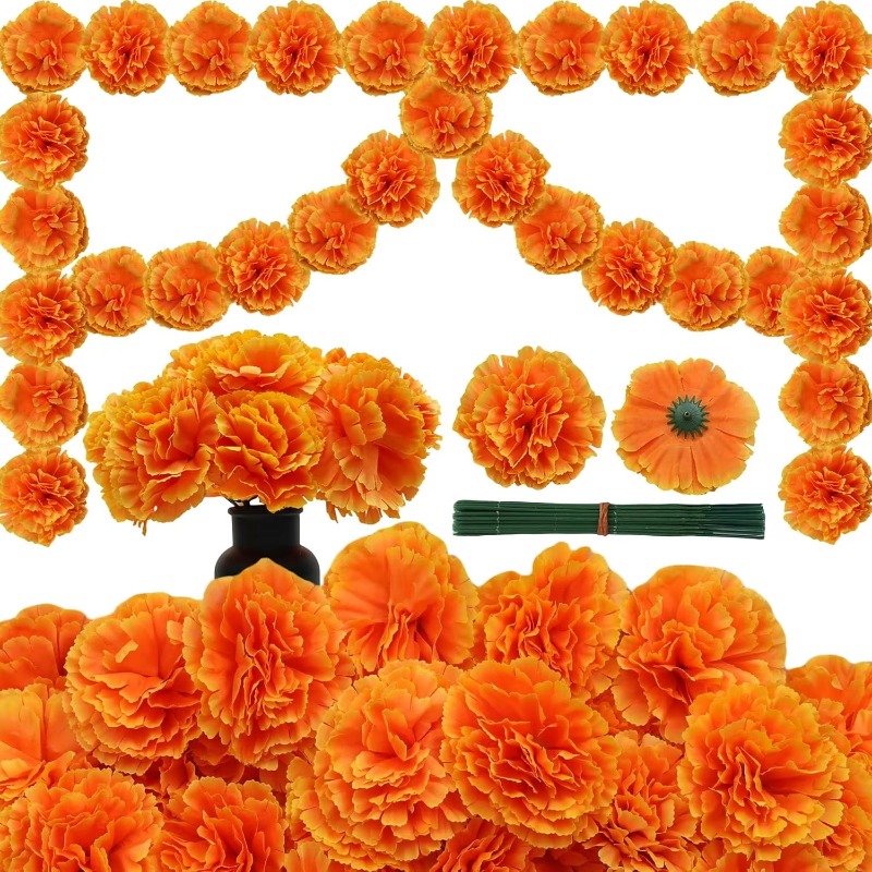 ดอกคาร์เนชั่นผ้าไหม 10-30 ชิ้น - Indian Wedding Decor Supply บทวิจารณ์และราคา