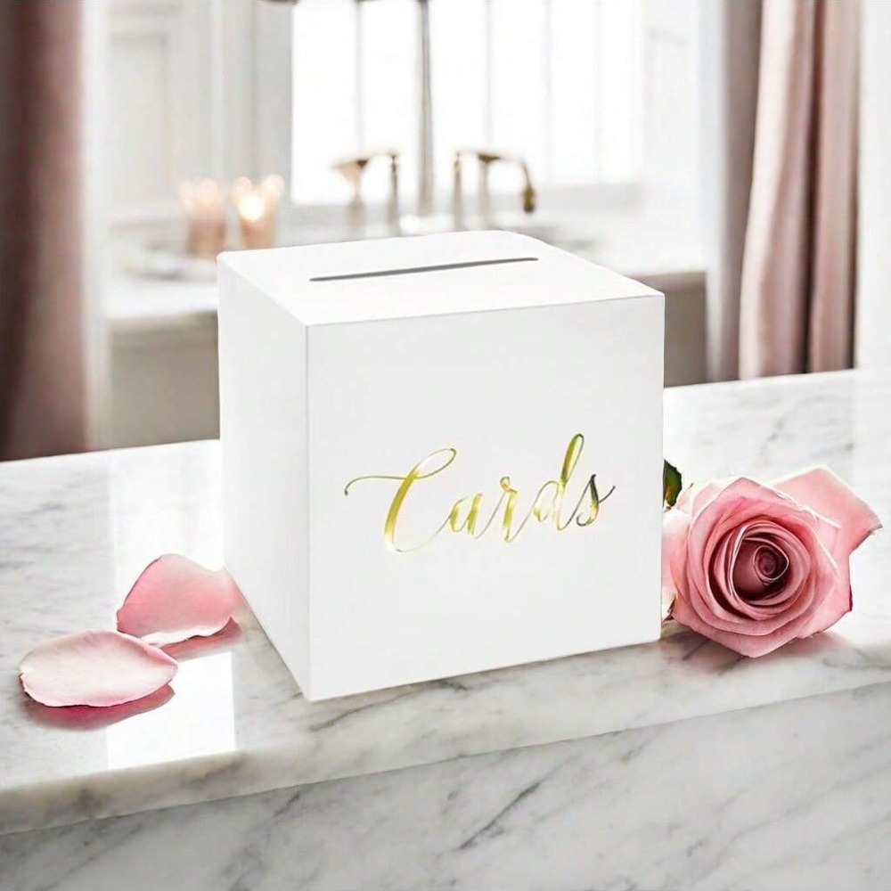 กล่องเก็บของ สีขาว สีดำ กล่องใ - Wedding Card Box บทวิจารณ์และราคา