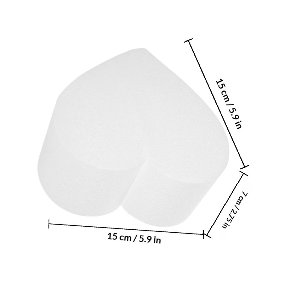 ชุดหุ่นจำลองเค้กโฟมรูปหัวใจ 4  - Wedding Supply Decor บทวิจารณ์และราคา