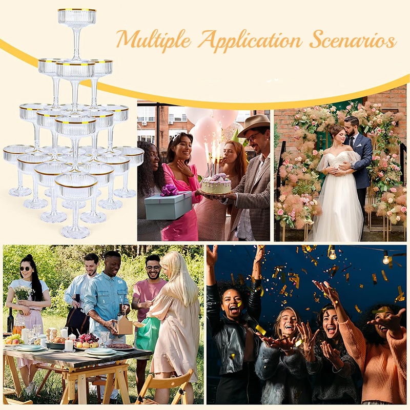 ทาวเวอร์แชมเปญอะคริลิค 4-6 ชั้ - Champagne Tower Set บทวิจารณ์และราคา
