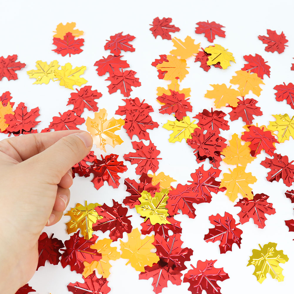 15 กรัมกลิตเตอร์ใบเมเปิ้ลใบไม้ - Table Runner Sequin บทวิจารณ์และราคา
