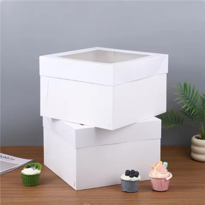 กล่องเค้กสีขาวแบบใช้แล้วทิ้งพร - Wedding Supply Decor บทวิจารณ์และราคา