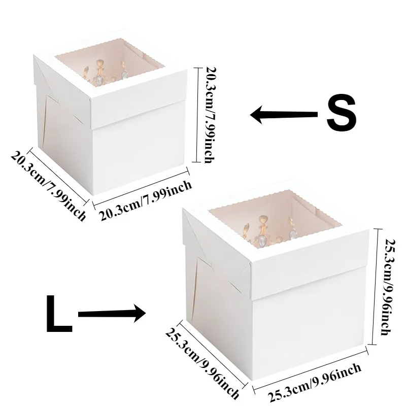 กล่องเค้กสีขาวแบบใช้แล้วทิ้งพร - Wedding Supply Decor บทวิจารณ์และราคา
