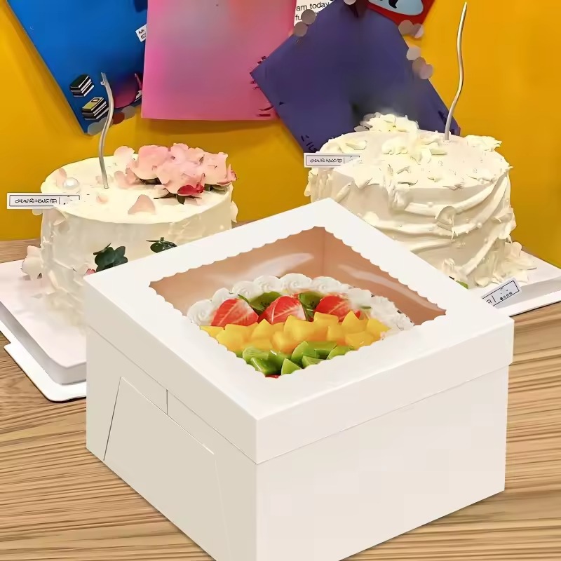 กล่องเค้กสีขาวแบบใช้แล้วทิ้งพร - Wedding Supply Decor บทวิจารณ์และราคา