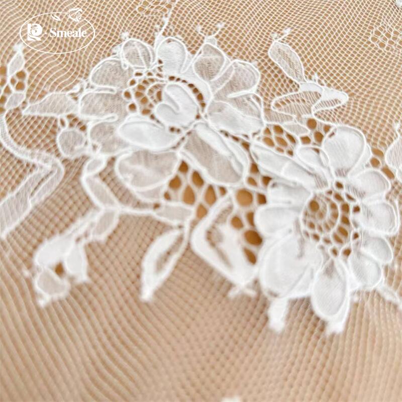 3 เมตร ผ้าลูกไม้ปักลายขอบแบบทำ - Wedding Dress Supply บทวิจารณ์และราคา