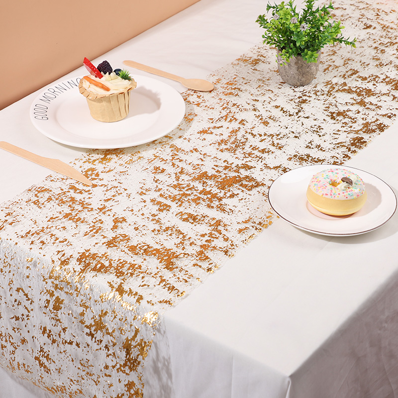 METALLIC GOLD ตาราง Runner เลื - Table Runner Sequin บทวิจารณ์และราคา