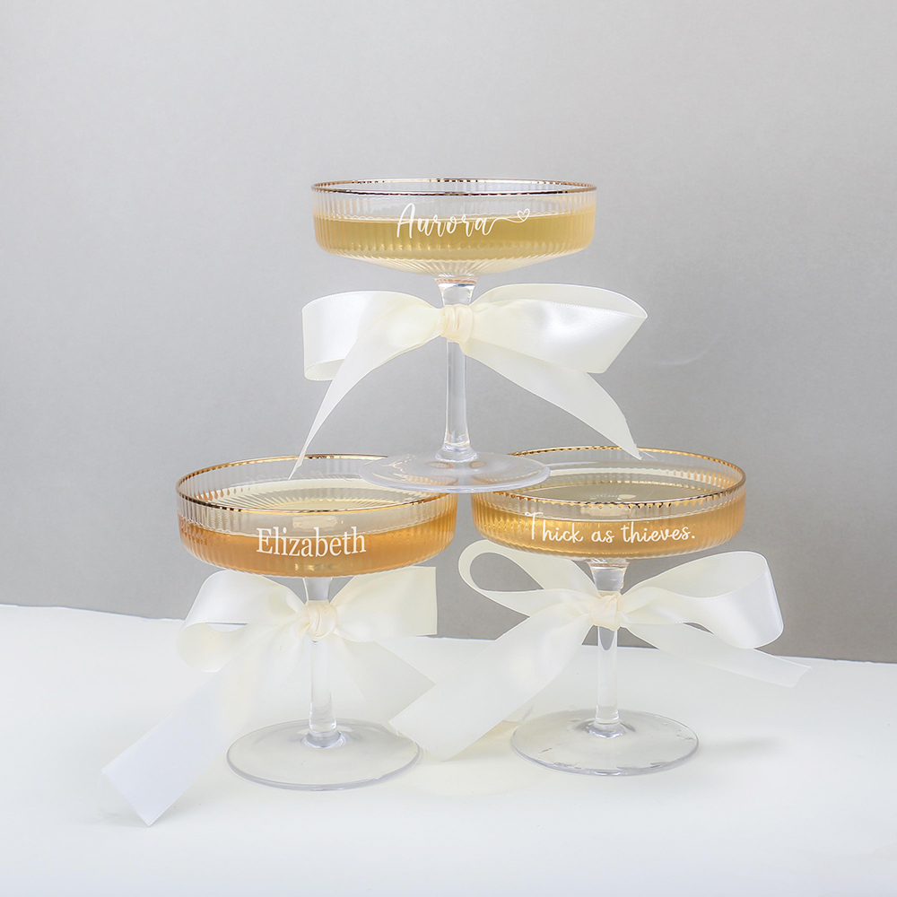 แก้วแชมเปญทรงโค้งแบบมีลาย  แก้ - Champagne Tower Set บทวิจารณ์และราคา