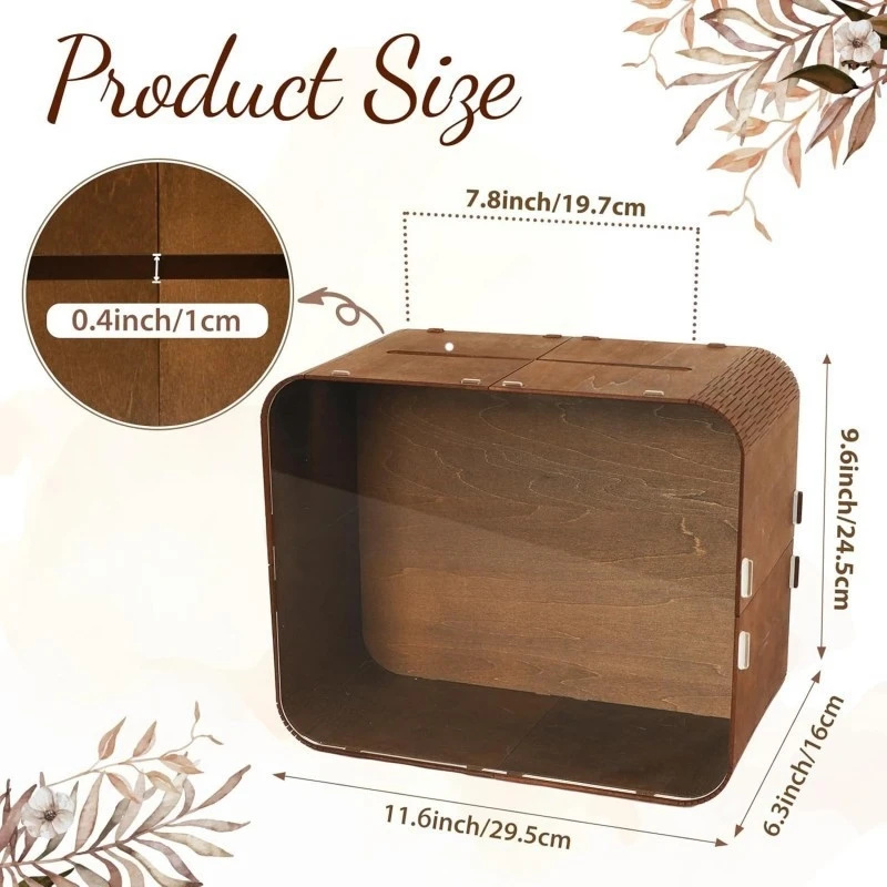 กล่องใส่การ์ดแต่งงานไม้พร้อมหน - Wedding Card Box บทวิจารณ์และราคา