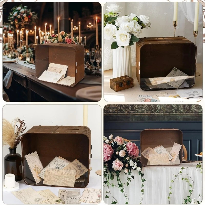 กล่องใส่การ์ดแต่งงานไม้พร้อมหน - Wedding Card Box บทวิจารณ์และราคา