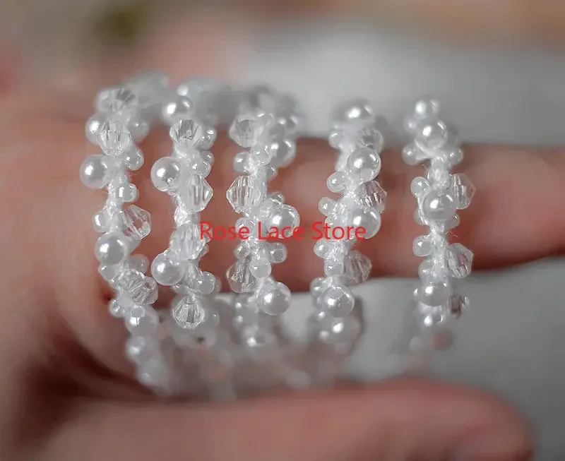 3 หลาลูกไม้มุก,ริบบิ้นมุก,ลูกป - Bridal Sash Ribbon บทวิจารณ์และราคา