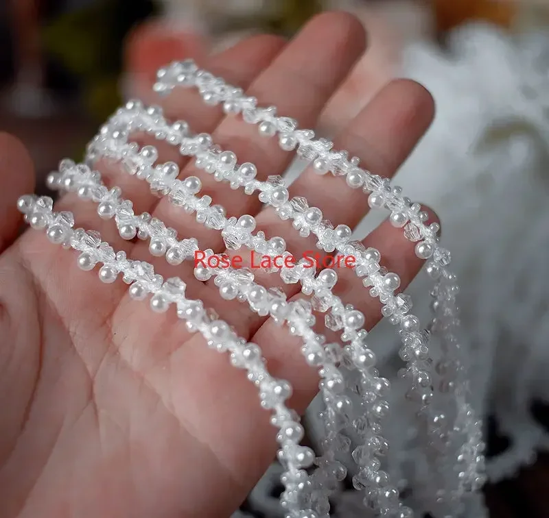 3 หลาลูกไม้มุก,ริบบิ้นมุก,ลูกป - Bridal Sash Ribbon บทวิจารณ์และราคา