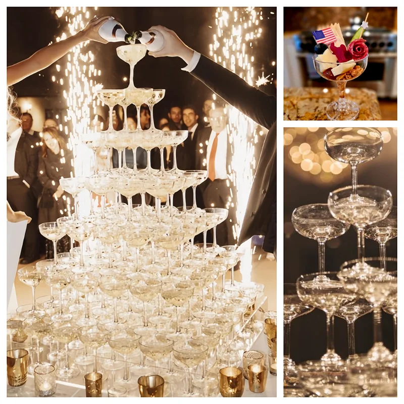 แก้วแชมเปญแบบชั้นวาง 5/7/8 ชั้ - Champagne Tower Set บทวิจารณ์และราคา