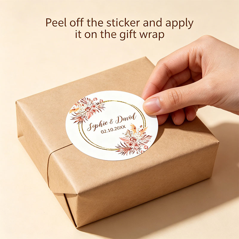 สติกเกอร์งานแต่งงานแบบกำหนดเอง - Wedding Favor Box บทวิจารณ์และราคา