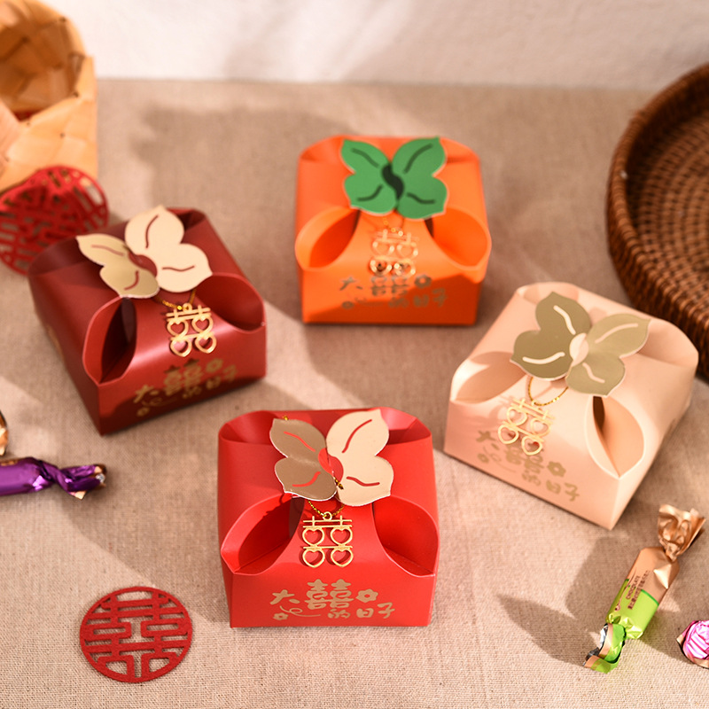 50 ชิ้นสีส้มแบบพกพาของขวัญกล่อ - Wedding Favor Box บทวิจารณ์และราคา