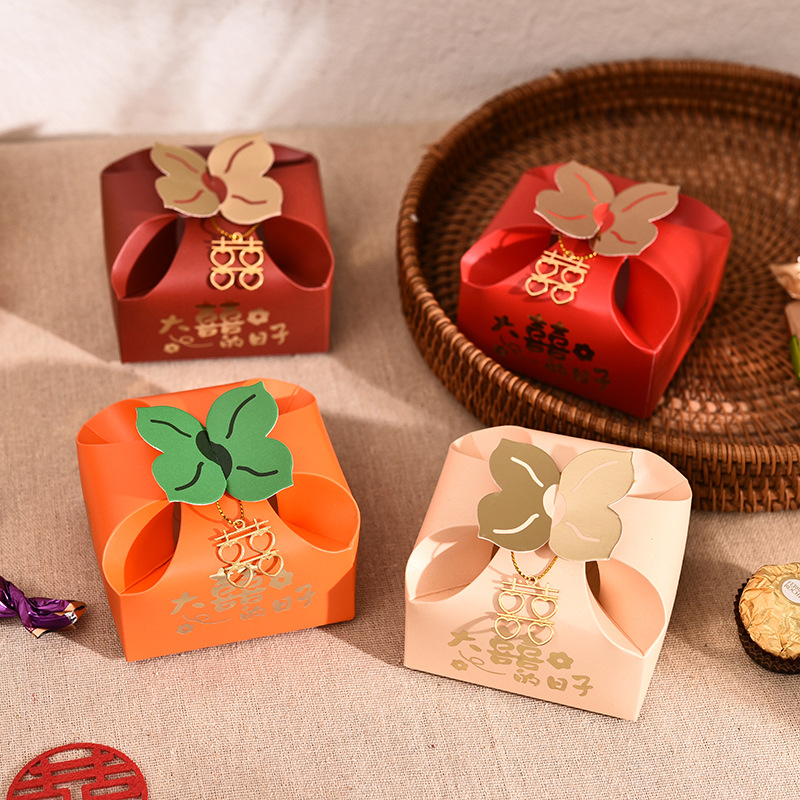 50 ชิ้นสีส้มแบบพกพาของขวัญกล่อ - Wedding Favor Box บทวิจารณ์และราคา