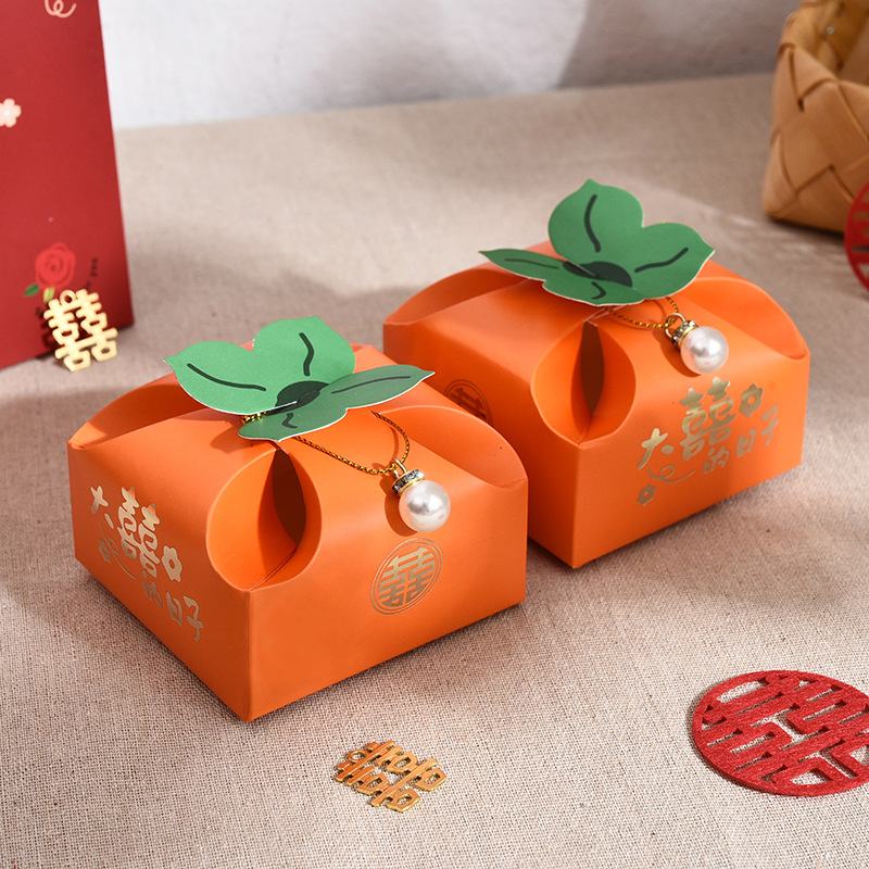 50 ชิ้นสีส้มแบบพกพาของขวัญกล่อ - Wedding Favor Box บทวิจารณ์และราคา